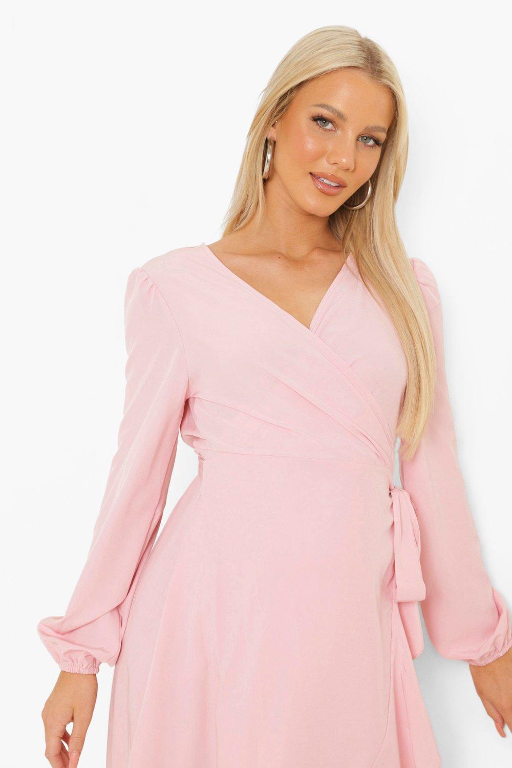 Boohoo baby pink store dress